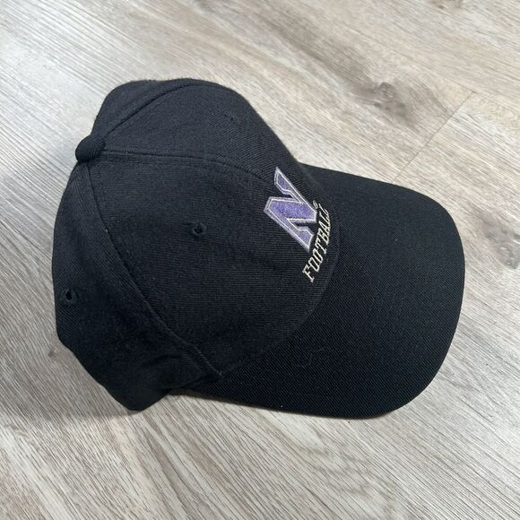 Vintage‎ Champion Northwestern Wildcats Hat Snapback Black Wool Cap - Picture 8 of 9